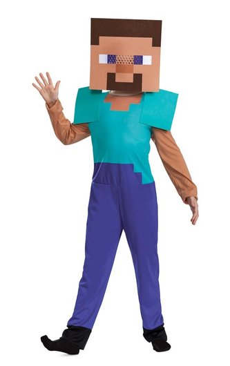 Stój dziecięcy - Minecraft Steve - rozmiar S - 110/116 cm