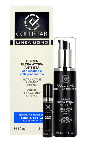 Collistar Men pleťový krém Anti-Age 50 ml + toaletní voda Acqua Attiva 7,5 ml
