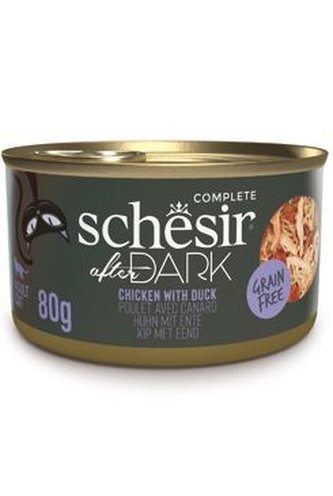 Schesir Cat konz. After Dark Wholefood kuře/kachna 80g Schesir Cat konz. After Dark Wholefood kuře/kachna 80g