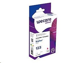 WECARE ARMOR cartridge pro Brother DCP J4110DW, MFC J4310, 4410, (LC123M), červená/magenta, 10ml, 600str