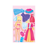 SPARKYS - Samolepky oblečení + omalovánky PRINCEZNY