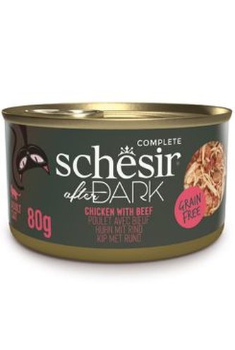 Schesir Cat konz. After Dark Wholefood kuře/hovězí 80g Schesir Cat konz. After Dark Wholefood kuře/hovězí 80g