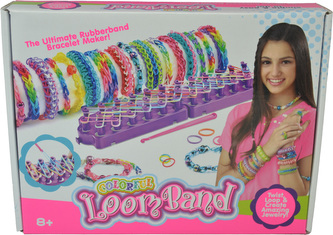 Sada gumiček 1200 ks s pletacím stavem