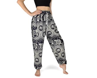 Kalhoty Joga SOLADA, tmavě modré, sloni II