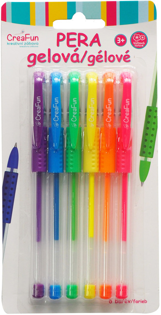 CreaFun - Voňavá gelová pera 6 barev