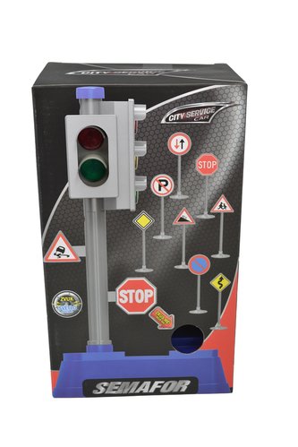 CITY SERVICE CAR - 1:12 Velký světelný semafor se zvukem
