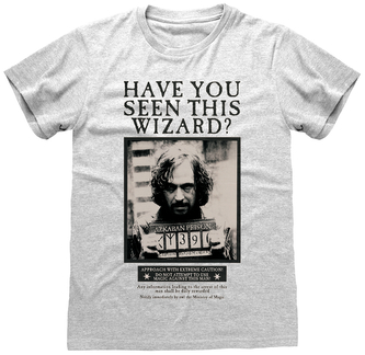 Pánské tričko Harry Potter: Sirius Black Poster (M) šedá bavlna Pánské tričko Harry Potter: Sirius Black Poster (M) šedá bavlna