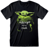 Pánské tričko Star Wars|Hvězdné války: Tv seriál The Mandalorian Silnější, než si myslíš (S) černá bavlna