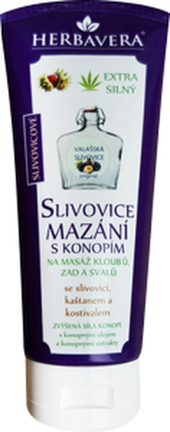 Herbavera Slivovice mazání s konopím, 200 ml