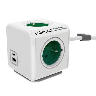 Prodlužovací přívod PowerCube Extended A+C, zelená