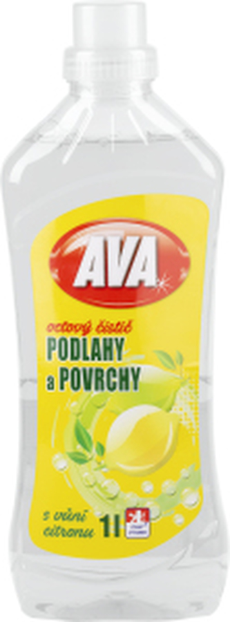 AVA na podlahy a povrchy octový s vůní citrónu, 1 l