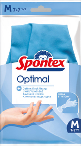 Spontex Optimal úklidové rukavice, 100% přírodní latex, velikost M