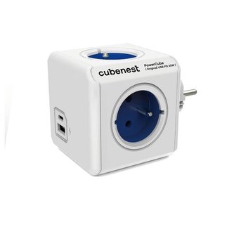 Rozbočka PowerCube Original USB A+C, modrá