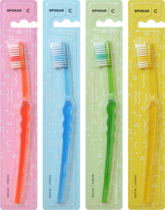 Spokar 3416 Clinic zubní kartáček, středně měkký