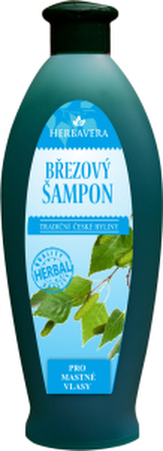 Herbavera březový šampon na mastné vlasy, 550 ml