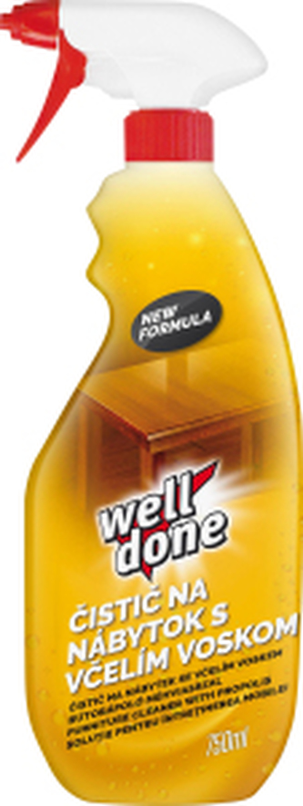 Well Done čistič na nábytek se včelím voskem, 750 ml