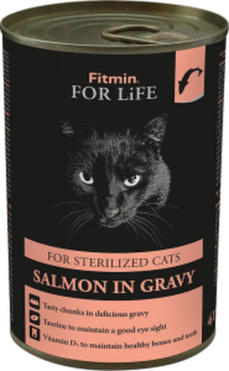 Fitmin For Life Losos konzerva pro kastrované kočky, 415 g