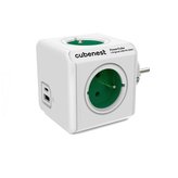Rozbočka PowerCube Original USB A+C, zelená
