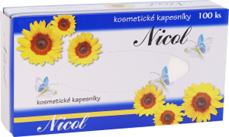 Nicol 2vrstvé papírové kapesníčky v krabici, 100 ks