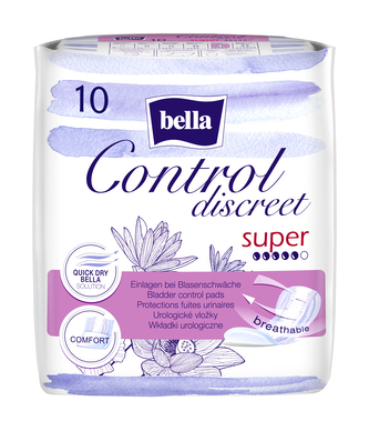 Bella Control Discreet Super Inkontinenční vložky, 10 ks