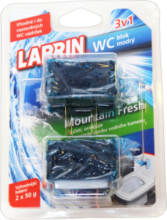 Larrin 3v1 Mountain Fresh WC blok do nádrže, 2 × 50 g