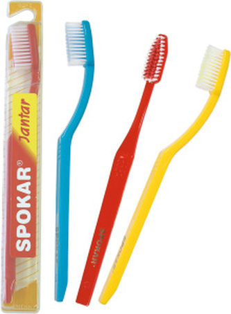 Spokar 3413 Jantar zubní kartáček se zúženou hlavou, měkký