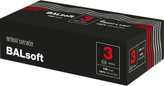BALsoft 3vrstvé papírové kapesníčky v krabici, 105 ks