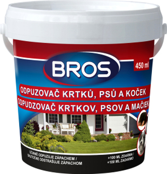 Bros pachový ohradník proti krtkům, psům a kočkám, 450 ml