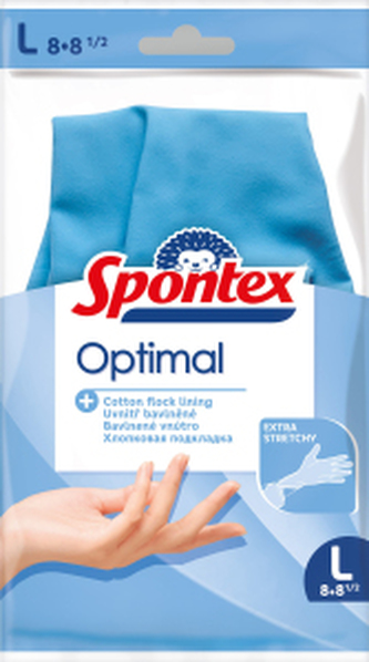 Spontex Optimal úklidové rukavice, 100% přírodní latex, velikost L