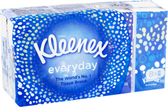 Kleenex 2vrstvé papírové kapesníky Everyday, 8× 9 ks