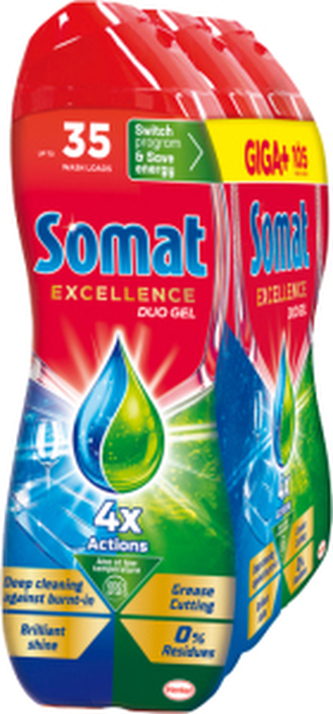 Somat gel do myčky Excellence Duo proti mastnotě, 1890 ml, 105 dávek