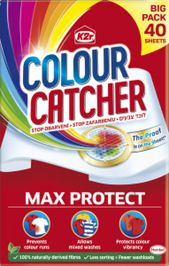 K2R Colour Catcher prací ubrousky proti obarvení prádla, 40 ks