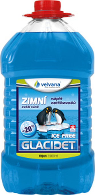Velvana Glacidet Ice Free -20 °C, nemrznoucí směs do ostřikovačů, 3 l