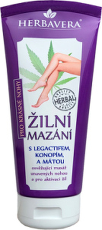 Herbavera žilní mazání s konopím a legactifem, 200 ml