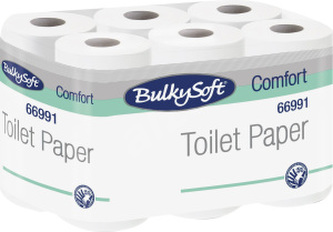 BulkySoft Comfort 2vrstvý toaletní papír, role 14,3 m a 130 útržkú, 12 rolí