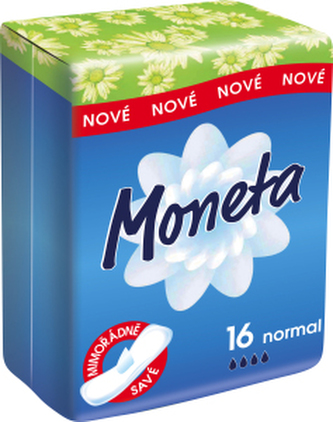 Moneta Normal klasické dámské vložky bez křidélek, 16 ks