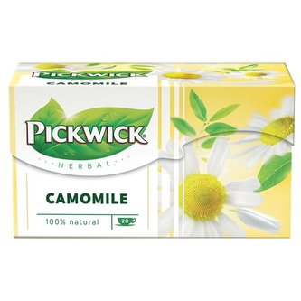 Čaj, bylinný, 20x1,5 g, PICKWICK, heřmánkový