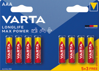 Varta Longlife Max Power AAA mikrotužkové baterie 8 ks