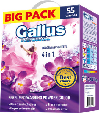 Gallus prací prášek Color Box, 55 dávek, 3,05 kg
