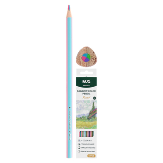 Pastelka vícebarevná M&G Rainbow - Pastel (4 barvy v 1)