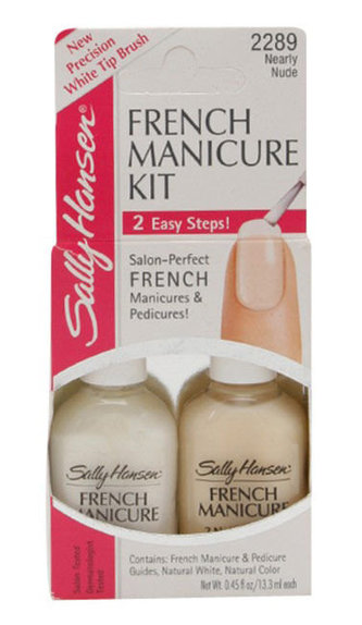 Sally Hansen Hard As Nails Lak na nehty French Manicure Kit 2x13,3 ml 2289 Nearly Nude pro ženy