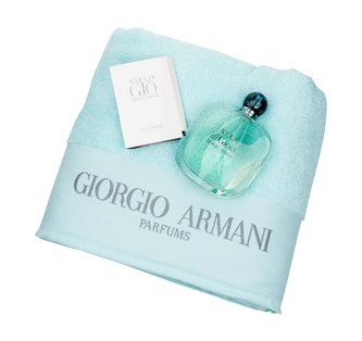 Giorgio Armani Acqua di Gioia parfémovaná voda 100 ml + ručník + toaletní voda Acqua di Gio Men 1,5 ml