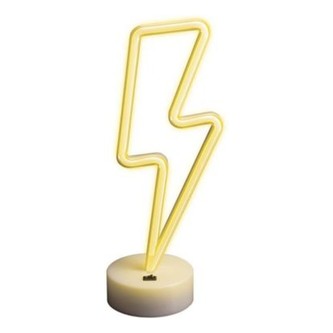 Neolia dekorativní LED neon na stojanu Blesk bílý