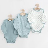 Kojenecké celorozepínací body New Baby Classic II Uni 3ks mátové - velikost 50