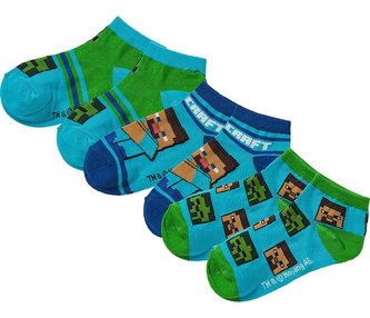 SADA 3 KS PONOŽKY MINECRAFT - velikost 23-26