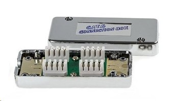 Spojovací box STP Cat6 narážecí, stříbrná