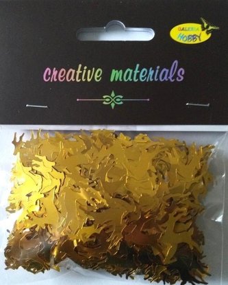 Elementy z folii renifery złote 15g