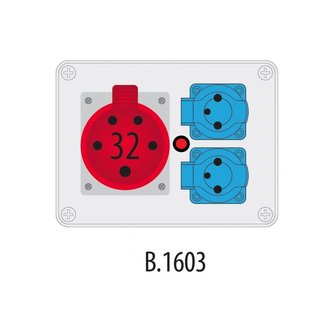 Zásuvková skříň 1x32A/5p,2x230V