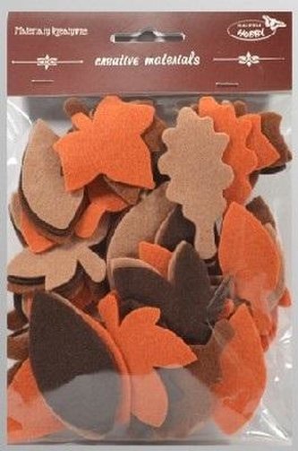 Listki z filcu tonacja brązowa