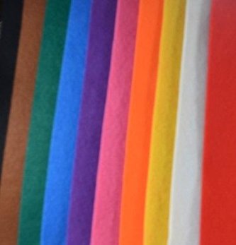 Filc kolorowy 1,5mm 20x30cm 10 arkuszy